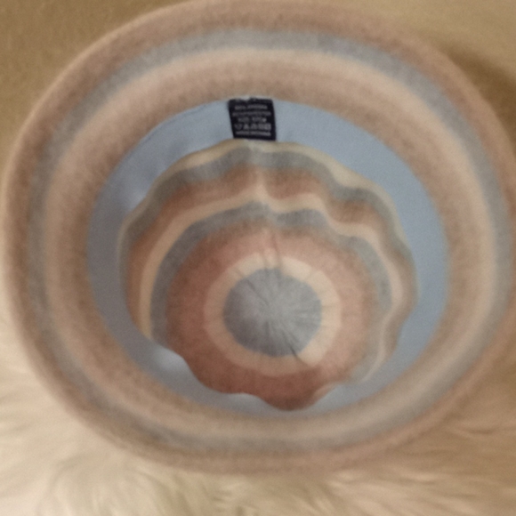 Pastel Striped Angora Bucket Hat - Picture 9 of 13